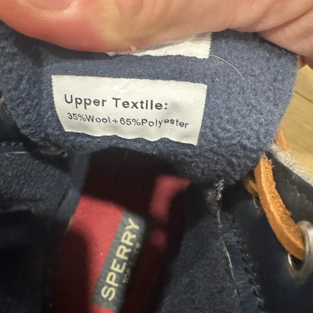 Sperry Women's Saltwater Rain Boots, size 5.5 Blue,‎ burgundy, and grey